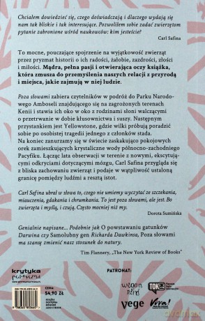 Poza słowami. Co myślą i czują zwierzęta - Carl Safina [KSIĄŻKA]