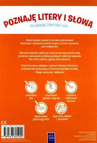Przyklejaj, baw się i ucz -Poznaję literki i słowa [KSIĄŻKA]