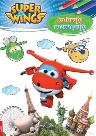 Super Wings. Koloruje, rozwiązuję [KSIĄŻKA]