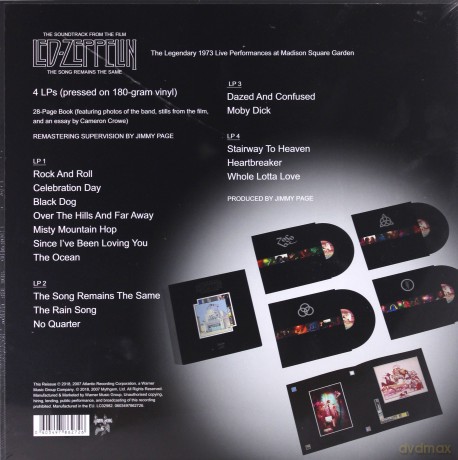 Led Zeppelin: The Song Remains The Same [4xWinyl]