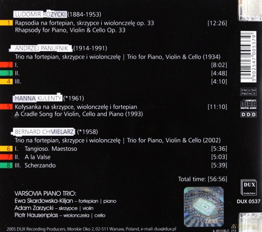 Varsovia Piano Trio: Polish Contemporary Music [CD]