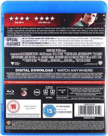 15:17 to Paris (15:17 do Paryża) [Blu-Ray]