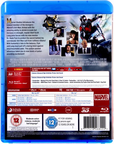 Antman 3D [Blu-Ray 3D]+[Blu-Ray]