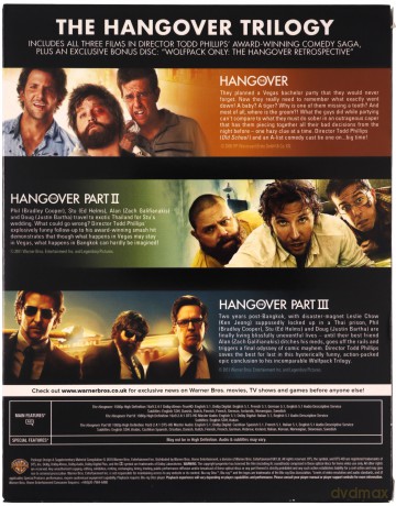 Hangover Trilogy (Kac Vegas / Kac Vegas w Bangkoku / Kac Vegas 3) [4xBlu-Ray]