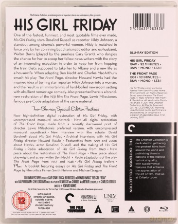 His Girl Friday [2xBlu-Ray]