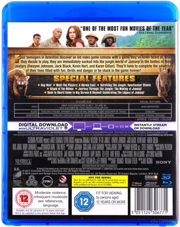 Jumanji: Welcome To The Jungle [2xBlu-Ray]