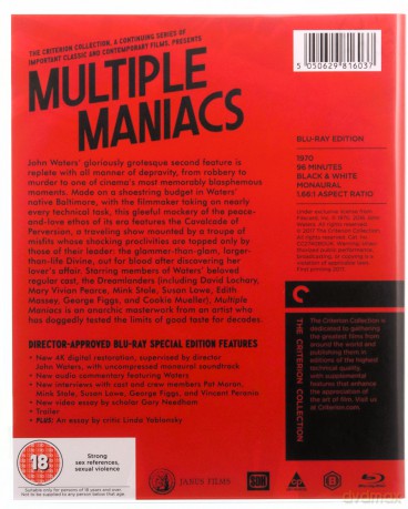 Multiple Maniacs [Blu-Ray]