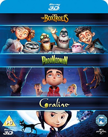Paranorman / Coraline / Boxtrolls 3D (Pudlaki / ParaNorman / Koralina i tajemnicze drzwi) [3xBlu-Ray]