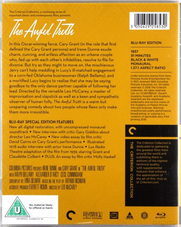 The Awful Truth [Blu-Ray]