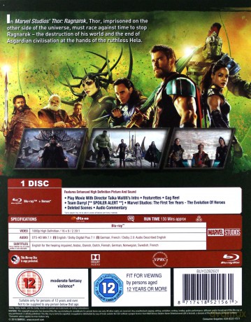 Thor Ragnarok [Blu-Ray]