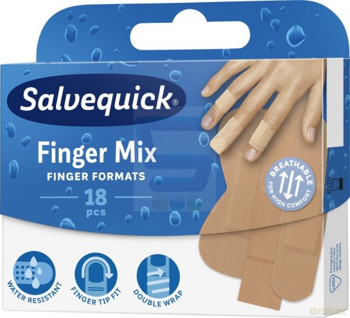 Salvequick Plastry Finger Mix 18 szt
