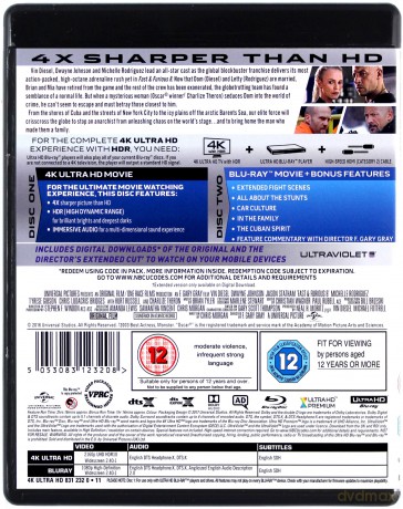 Fast & Furious 8 [Blu-Ray 4K]+[Blu-Ray]