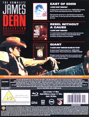 James Dean Kolekcja: Buntownik bez powodu / Na wschód od Edenu / Olbrzym (Buntownik bez powodu / Na wschód od Edenu / Olbrzym) [3xBlu-Ray]