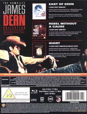 James Dean Kolekcja: Buntownik bez powodu / Na wschód od Edenu / Olbrzym (Buntownik bez powodu / Na wschód od Edenu / Olbrzym) [3xBlu-Ray]