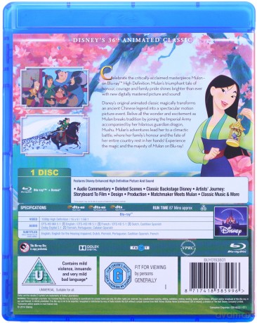Mulan (Disney) [Blu-Ray]