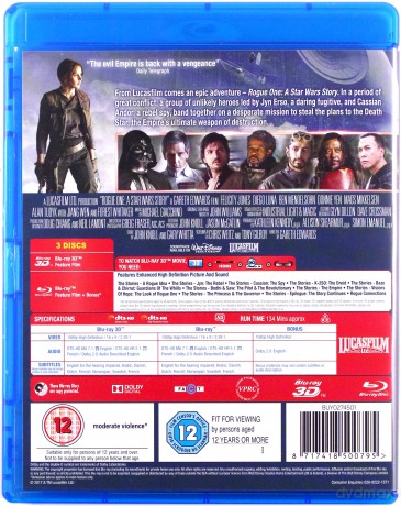 Rogue One: A Star Wars Story (Łotr 1. Gwiezdne wojny - historie) [Blu-Ray 3D]+[2xBlu-Ray]