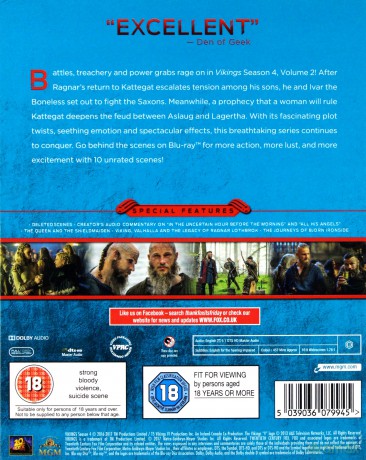 Vikings Season 4 Volume 2 [Blu-Ray]