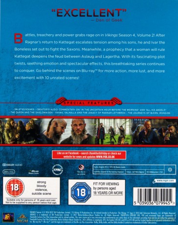 Vikings Season 4 Volume 2 [Blu-Ray]