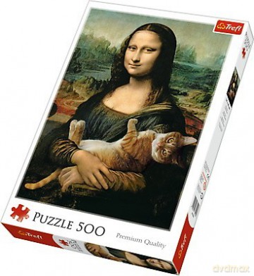 TREFL 500 el. Mona Lisa i kot Mruczek [PUZZLE]