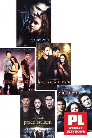 Zmierzch / Zmierzch 2: Księżyc w nowiu / Zmierzch 3: Zaćmienie / Zmierzch 4: Przed Świtem - Część 1 i 2 Pakiet [5DVD]