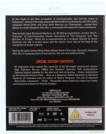 Hangmen Also Die [Blu-Ray]+[DVD]