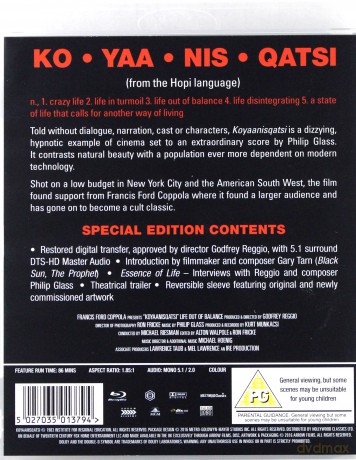 Koyaanisqatsi [Blu-Ray]