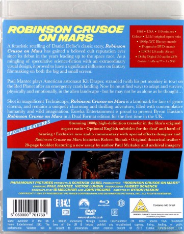 Robinson Crusoe On Mars [Blu-Ray]+[DVD]