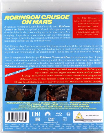 Robinson Crusoe On Mars [Blu-Ray]+[DVD]