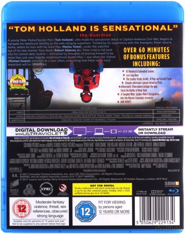 Spider-Man Homecoming [Blu-Ray]