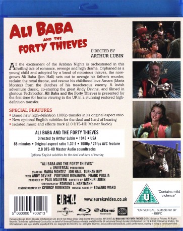 Ali Baba The Forty Thieves [Blu-Ray]