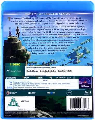 Atlantis The Lost Empire (Atlantyda - zaginiony ląd) (Disney) [Blu-Ray]