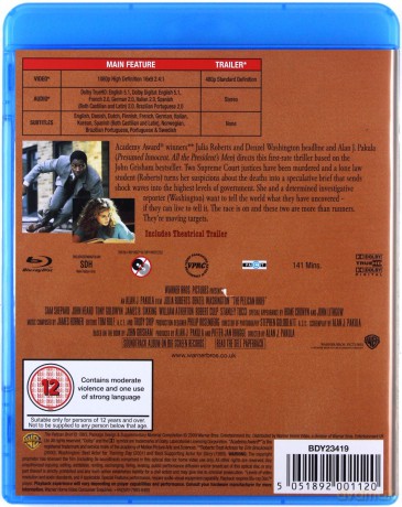 Pelican Brief (Raport Pelikana) [Blu-Ray]