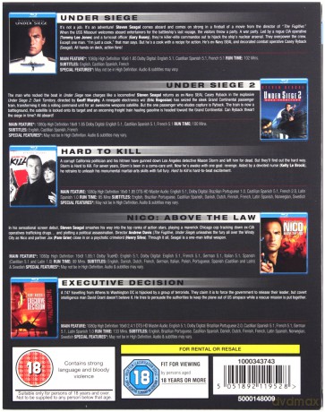 Steven Seagal Collection: Under Siege / Under Siege 2 / Hard to Kill / Nico: Above The Law / Executive Decision [BOX] [5xBlu-Ray]