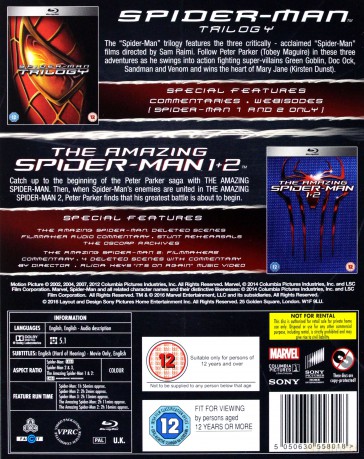 The Spider-Man Complete Five Film Collection: Spider-Man 1-3 / Amazing Spider-Man 1-2 (Spider-Man 1-3 / Niesamowity Spider-Man 1-2) [BOX] (Spider-Man 1-3 / Niesamowity Spider-Man 1-2) [5xBlu-Ray]