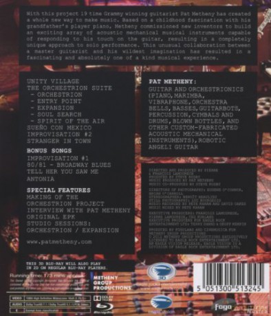 Pat Metheny - The Orchestrion Project [Blu-ray 3D]