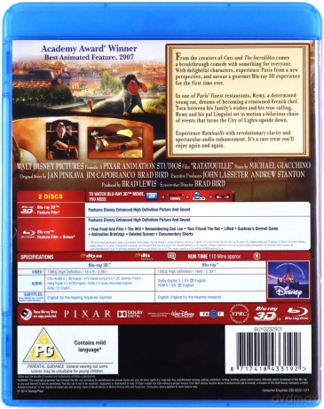 Ratatouille [Blu-Ray 3D]+[Blu-Ray]