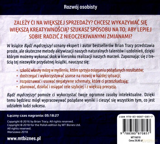 Bądź mądrzejszy, naucz się myśleć i działać jak ludzie sukcesu [AUDIOBOOK]
