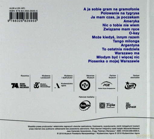 Fogg. Pieśniarz Warszawy. Młynarski-Masecki Jazz Camerata Varsoviensis [CD]