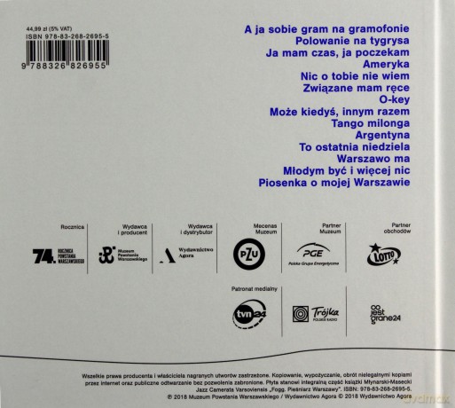Fogg. Pieśniarz Warszawy. Młynarski-Masecki Jazz Camerata Varsoviensis [CD]