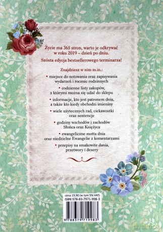Kalendarz 2019. 365 stron życia [KSIĄŻKA]
