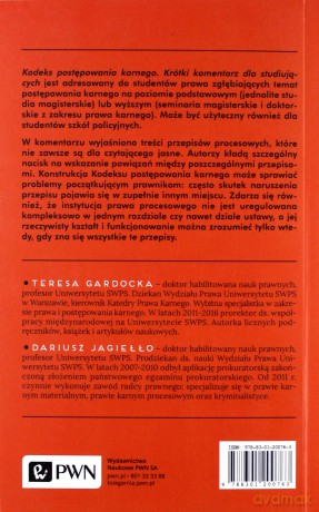 Kodeks postępowania karnego krótki komentarz dla studiujących [KSIĄŻKA]