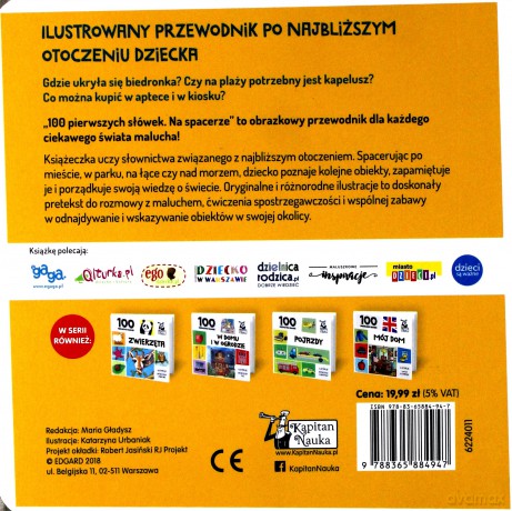 Kapitan Nauka. 100 pierwszych słówek. Na spacerze [KSIĄŻKA]