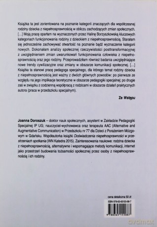 Rodzina dziecka z niepełnosprawnością w badaniu netnograficznym. Rekonstrukcja problemowa badań Haliny Borzyszkowskiej - Joanna Doroszuk [KSIĄŻKA]