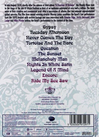 The Moody Blues: Live At The Isle Of Wight Festival 1970 (digipack) [DVD]