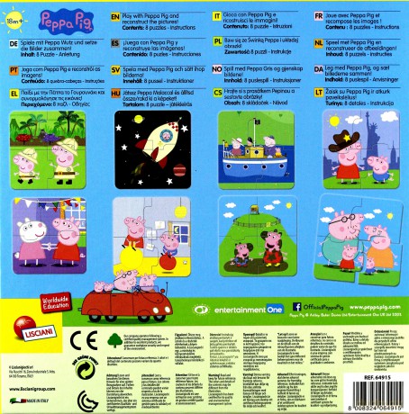 LISCIANIGIOCHI 8x4 el. - Świnka Peppa [PUZZLE]