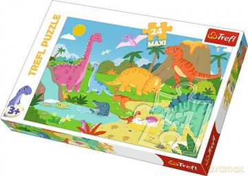 TREFL 24 el. Maxi - W świecie dinozaurów [PUZZLE]