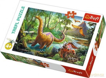 TREFL 60 el. - Wędrówki dinozaurów [PUZZLE]