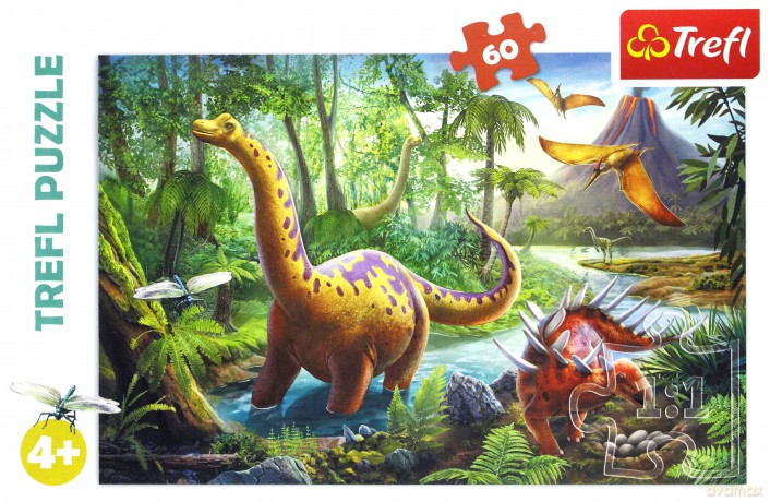 TREFL 60 el. - Wędrówki dinozaurów [PUZZLE]