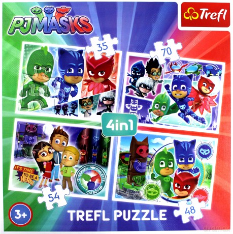 TREFL Puzzle 4w1 Pidżamersi, Drużyna [PUZZLE]
