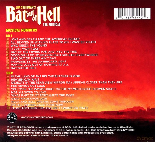 Jim Steinman: Jim Steinman's Bat Out Of Hell The Musical [CD]